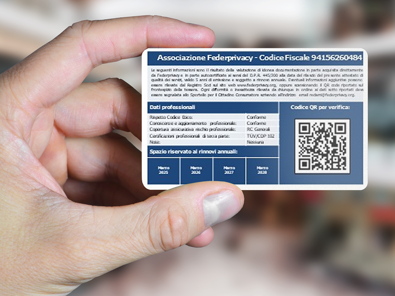 Il nuovo Attestato di Qualità di Fedeprivacy viene rilasciato con validità di 5 anni
