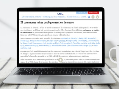 Il garante privacy francese ha diffidato 22 comuni a nominare il DPO
