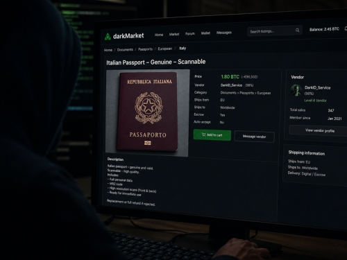 I documenti d'identità italiani sono tra i più gettonati e cari sul dark web