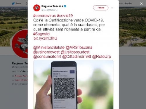 Pasticcio Green Pass: la Regione Toscana diffonde un valido QR Code impossibile da revocare e acquistabile online per pochi euro